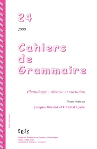 Cahiers de grammaire 24