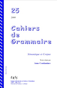 Cahiers de grammaire 25
