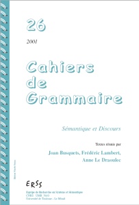 Cahiers de grammaire 26