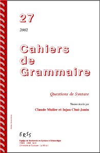 Cahiers de grammaire 28