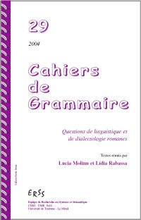Cahiers de grammaire 29