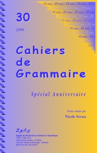 Cahiers de grammaire 30